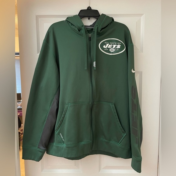 New York Jets NFL Nike zip up hooded sweatshirt size Men’s XL - Picture 1 of 5